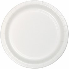 White 7" Paper Plates 24ct