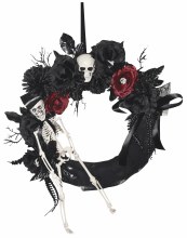 Wreath w/ Skeletons & Flowers