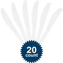 Frosty White Knives 20ct