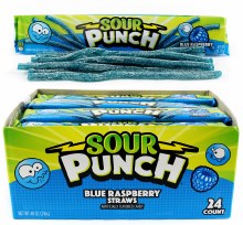 Sour Punch Blue Rasp Straws