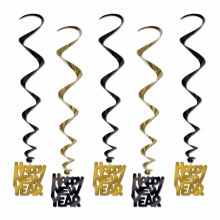 New Years Whirls Blk/Gld