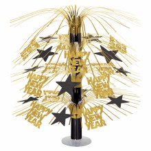 Centerpiece HNY Cascade Black and Gold