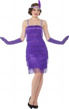 Flapper Dress Purple Adult Lg