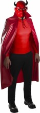 Red Devil Mask & Cape Set Adlt