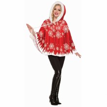 Red Snowflake Capelet One Size