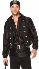Black Skull Pirate Adult Lg