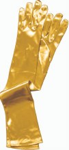 Gloves Long Satin Gold