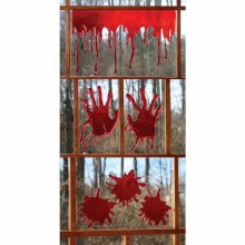 Bloody Window Clings 3D Asst