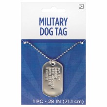 Military Dog Tag Silver