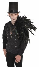 Feathered Shoulder Wing Black