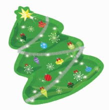 Plate Xmas Tree 7"