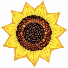 Flower, Sunflower • Jumbo 42in. Mylar Helium Balloon