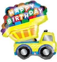 Jumbo Happy Birthday Dump Truck ~ 33"