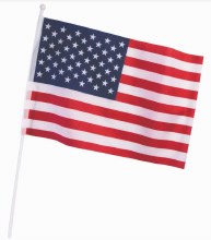 Patriotic Flag On A Stick