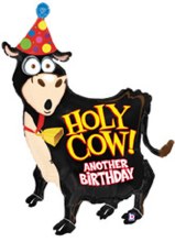 Jumbo / Happy Birthday Holy Cow Mylar ~ 42" {special order only}