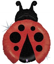 Insect • Ladybug, Holographic • Jumbo 27in. Mylar Helium Balloon