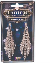 Earrings Flapper Rhinestone