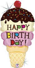 Jumbo Happy Birthday Ice Cream Cone ~ 33" {special order only}