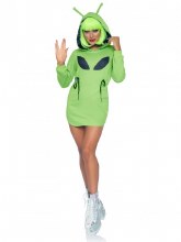 Alien Hoodie Dress L