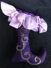Beaded Stocking ~ Purple