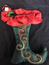 Beaded Stocking ~ Green