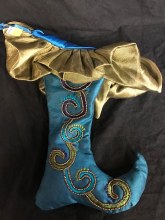 Beaded Stocking ~ Blue