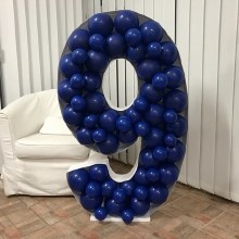 Mosaic Frame Number 9 Shape