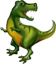 Dinosaur • T-Rex, Green • Jumbo 42in. Mylar Helium Balloon