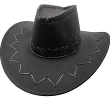 Cowboy Hat Leather Black