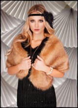 Faux Fur Cape Brown