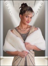 Faux Fur Cape Ivory