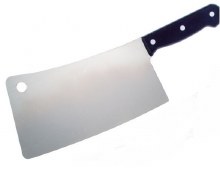 Knife Cleaver 15" Shiny