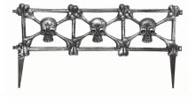 Fence Skull Black 3pk