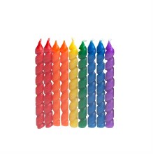Candles Spiral Primary 10ct