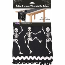 Halloween Table Runner Skeletn