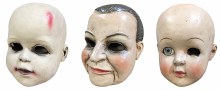 Creepy 3in. Resin Doll Head • ONLY ONE/Specify Choice at Checkout