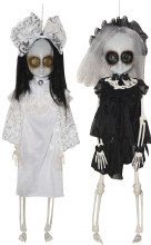 16" Skeleton Doll Wht & Bl