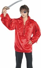 Red Satin Pirate Shirt