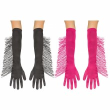 Gloves Long Fringe Assorted