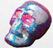 Fab-U-Glo Disco Tile Skull