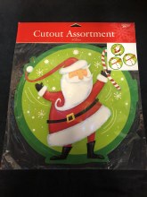 Santa/Snowman Cutout Asst