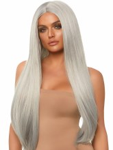 Wig Straight Long Grey