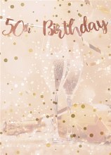 Banner 50th Birthday Rose Gold