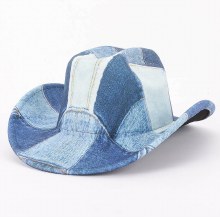 Cowboy Hat w/ Denim Print