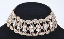 Rhinestone Necklace Silver