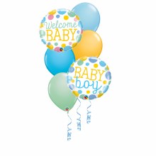 Baby • Welcome Baby Dots Boy Balloon Bouquet