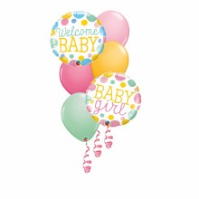 Baby • Welcome Baby Dots Girl Balloon Bouquet