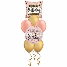 Birthday • Rose Gold Shine Balloon Bouquet