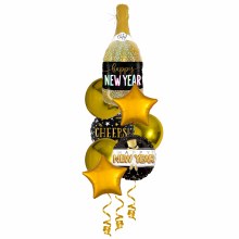 Balloon Bouquet, Gold Spheroid Centerpiece V2