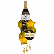 Balloon Bouquet, Gold Spheroid Centerpiece